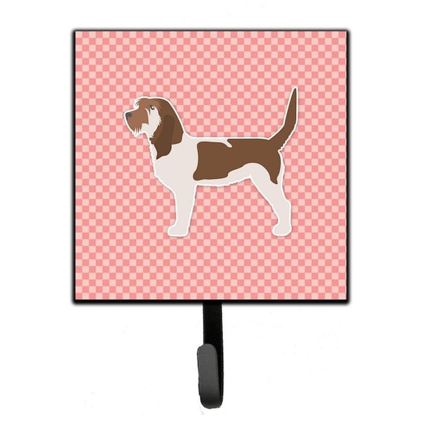 Carolines Treasures Grand Basset Griffon Vendeen Checkerboard Pink Leash or Key Holder - BB3590SH4