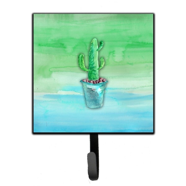 Carolines Treasures Cactus Teal & Green Watercolor Leash or Key Holder - BB7362SH4