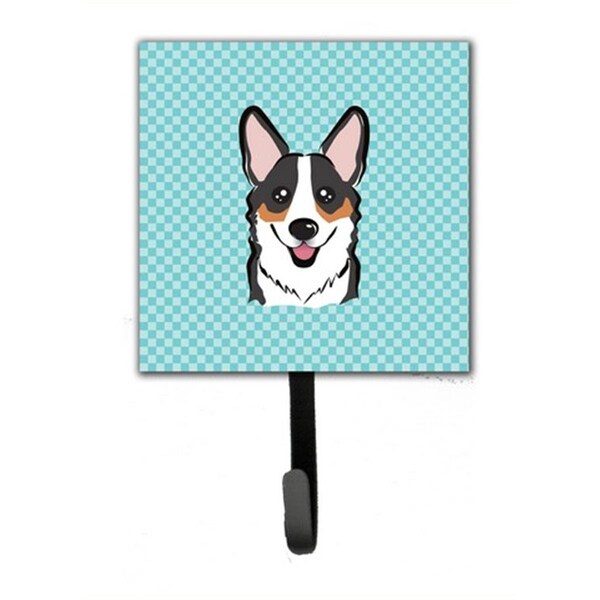 Jensendistributionservices Checkerboard Blue Corgi Leash & Key Holder - MI1719419
