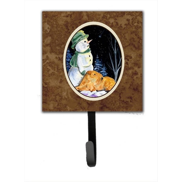 Jensendistributionservices 4.25 x 6 in. Snowman with Welsh Terrier Leash Or Key Hook - MI1712592