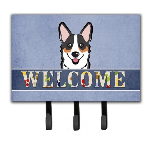 Jensendistributionservices Tricolor Corgi Welcome Leash & Key Holder - MI2103649