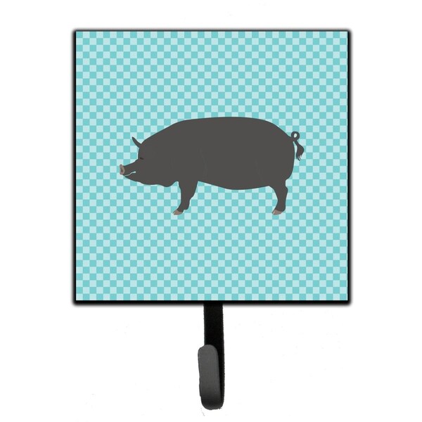 Carolines Treasures Berkshire Pig Blue Check Leash or Key Holder - BB8107SH4