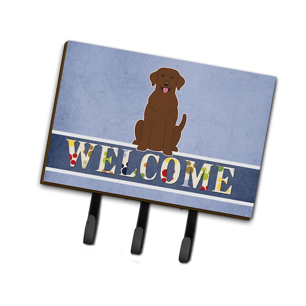 Carolines Treasures Chocolate Labrador Welcome Leash or Key Holder - BB5637TH68