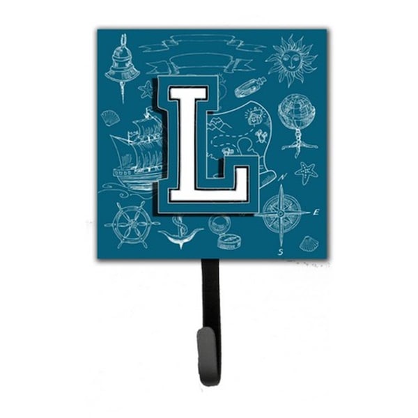 Jensendistributionservices Letter L Sea Doodles Initial Alphabet Leash & Key Holder - MI1657673