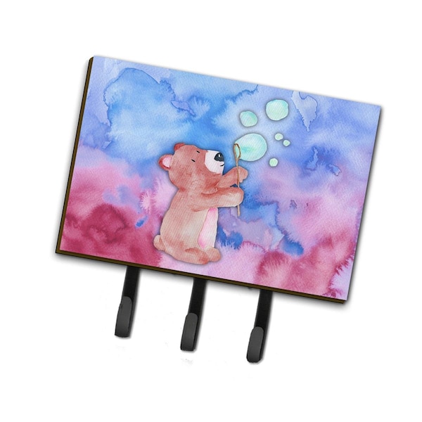 Carolines Treasures Bear & Bubbles Watercolor Leash or Key Holder - BB7347TH68