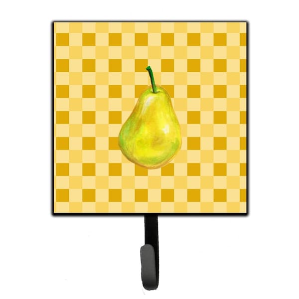 Carolines Treasures Whole Pear on Basketweave Leash or Key Holder - BB7243SH4