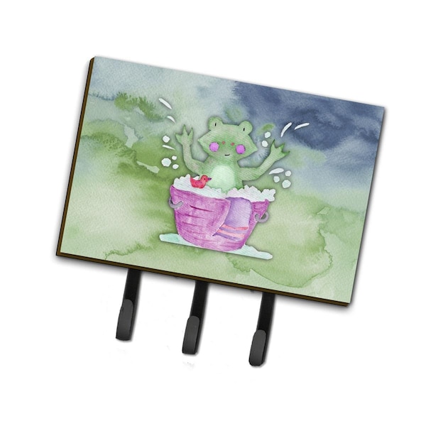 Carolines Treasures Frog Bathing Watercolor Leash or Key Holder - BB7343TH68