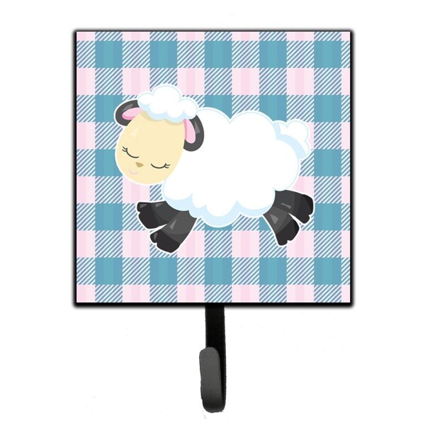 Carolines Treasures Sheep on Blue Gingham Leash or Key Holder - BB6874SH4