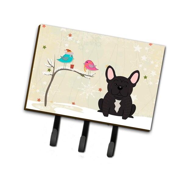 Jensendistributionservices Christmas Presents Between Friends French Bulldog Brindle Leash or Key Holder - MI1711643