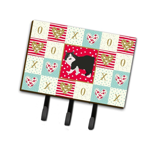 Carolines Treasures 6 x 2 x 9 in. Cymric Cat Love Leash or Key Holder - CK5593TH68
