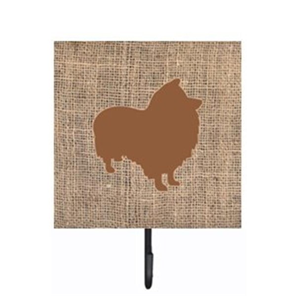 Carolines Treasures Sheltie Burlap and Brown Leash Or Key Holder - BB1080-BL-BN-SH4