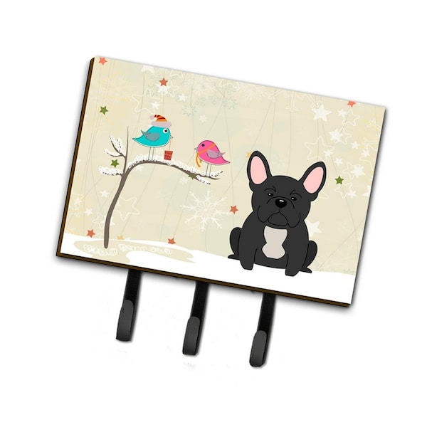 Jensendistributionservices Christmas Presents Between Friends French Bulldog Black Leash or Key Holder - MI1711064