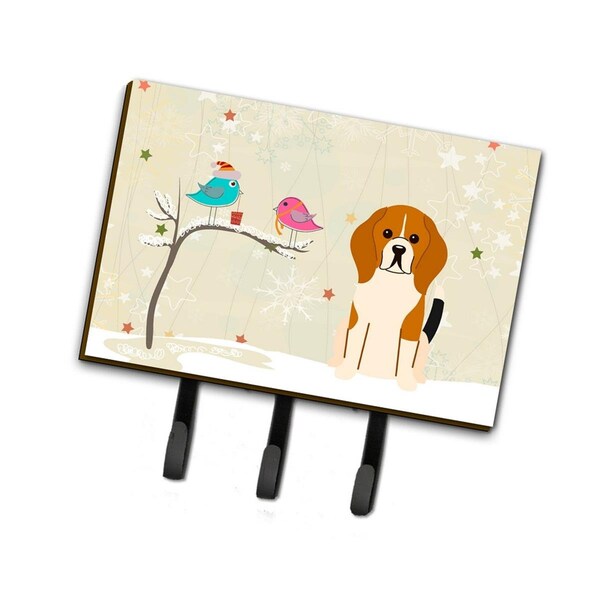 Jensendistributionservices Christmas Presents Between Friends Beagle Tricolor Leash or Key Holder - MI1714978
