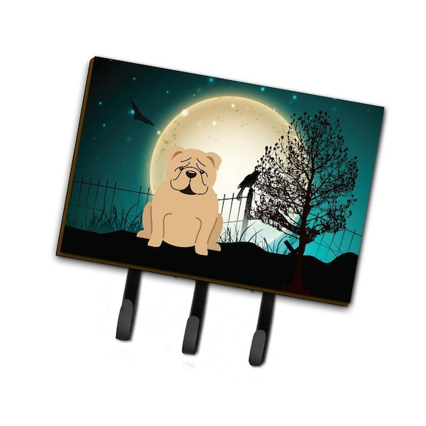 Jensendistributionservices Halloween Scary English Bulldog Fawn Leash or Key Holder - MI2086811
