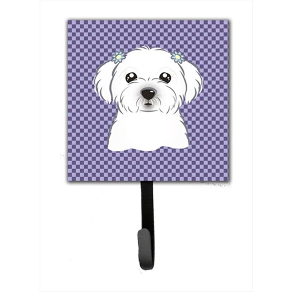 Jensendistributionservices Purple Checkered Maltese Leash or Key Holder - MI1719402
