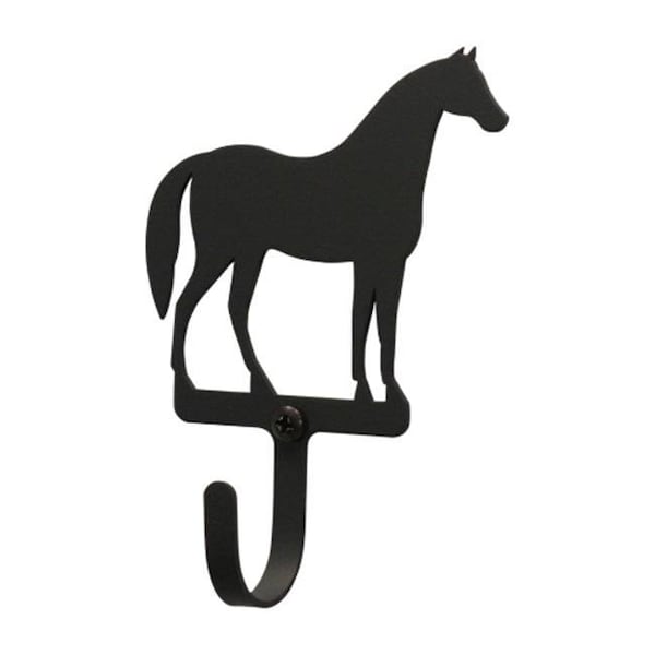 Village Wrought Iron Village Wrought Iron WH-68-S Horse Wall Hook Small - Black - WH-68-S