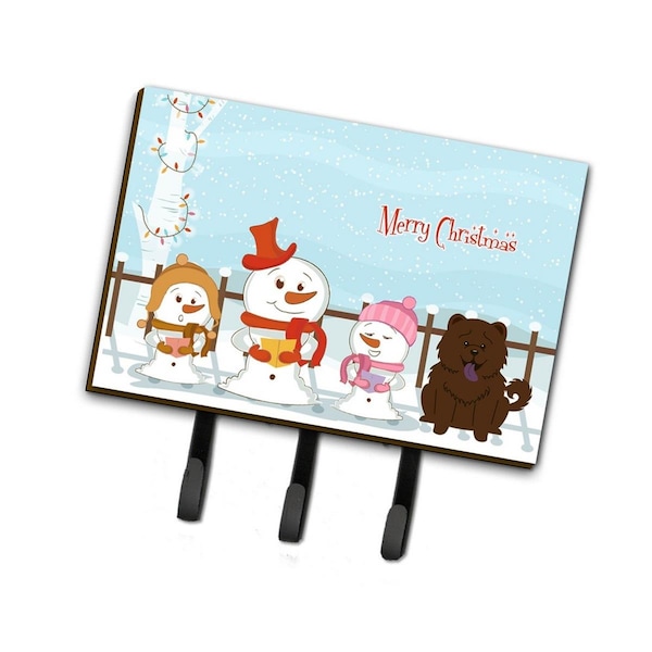Micasa Merry Christmas Carolers Chow Chow Chocolate Leash or Key Holder - MI223580