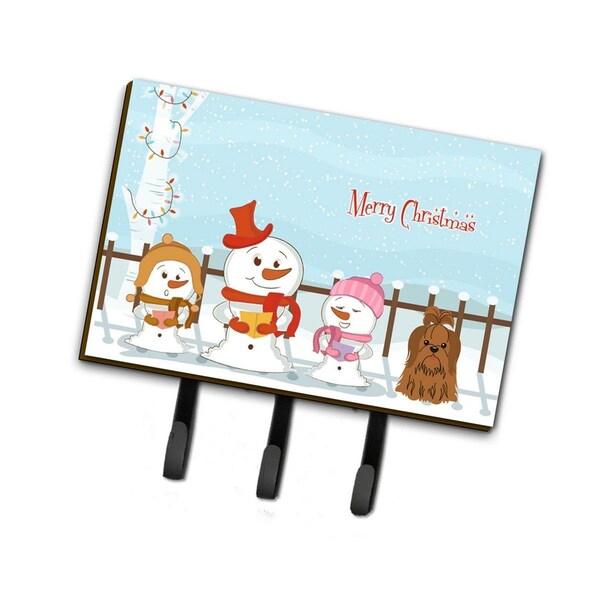 Carolines Treasures Merry Christmas Carolers Shih Tzu Chocolate Leash or Key Holder - BB2417TH68