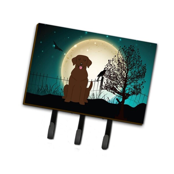 Carolines Treasures Halloween Scary Chocolate Labrador Leash or Key Holder - BB2246TH68