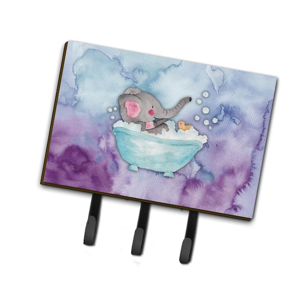 Carolines Treasures Elephant Bathing Watercolor Leash or Key Holder - BB7346TH68