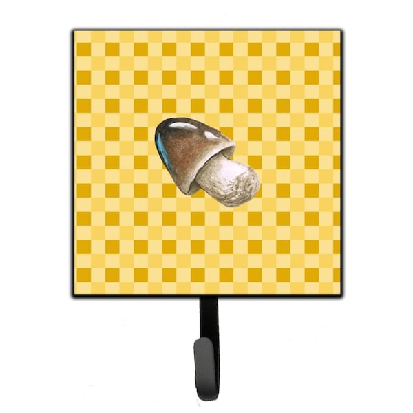 Carolines Treasures Straw Mushroom on Basketweave Leash or Key Holder - BB7214SH4