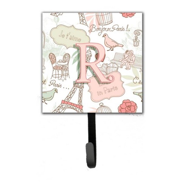 Jensendistributionservices Letter R Love In Paris Pink Leash & Key Holder - MI1660379