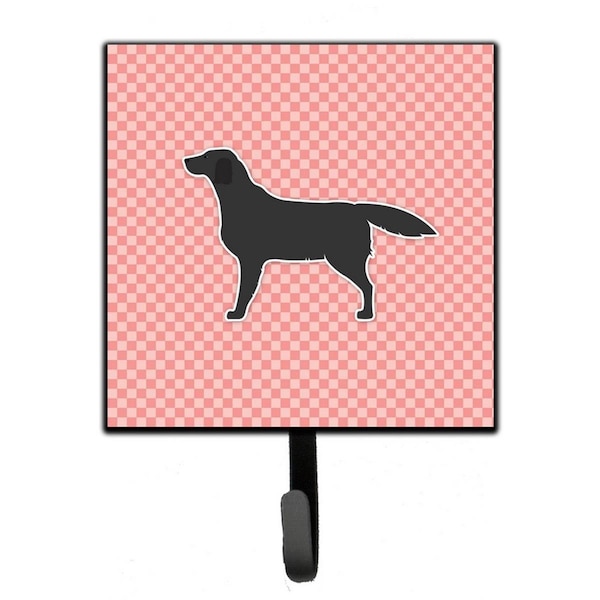 Carolines Treasures Black Labrador Retriever Checkerboard Pink Leash or Key Holder - BB3608SH4