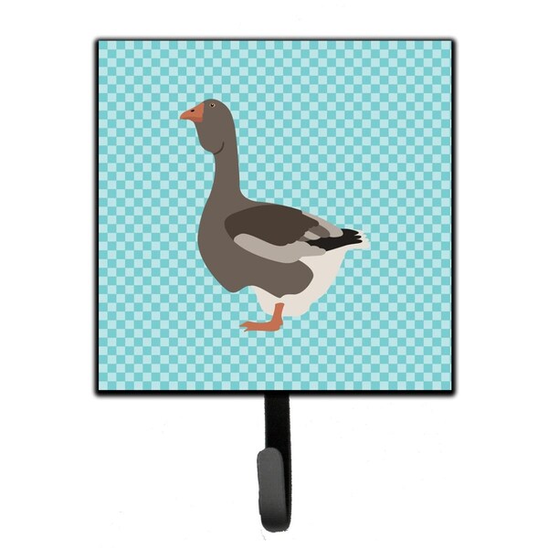 Carolines Treasures Toulouse Goose Blue Check Leash or Key Holder - BB8071SH4