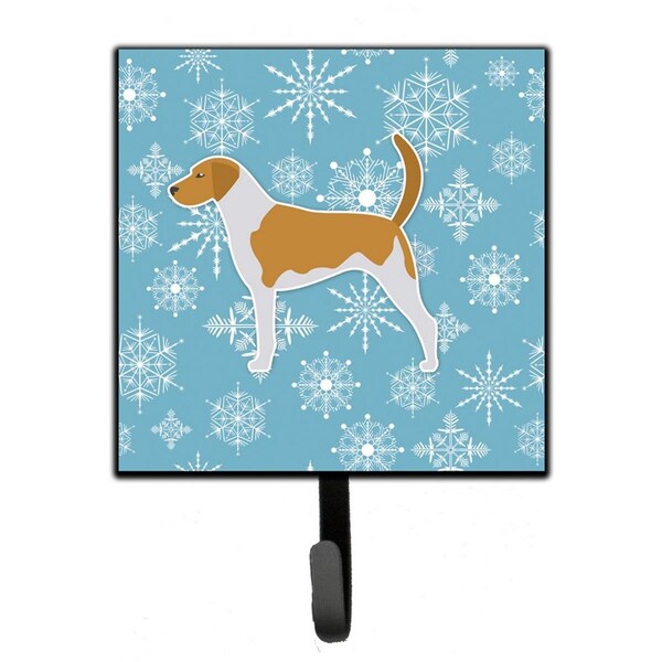 Jensendistributionservices Winter Snowflake American Foxhound Leash or Key Holder - MI1655942