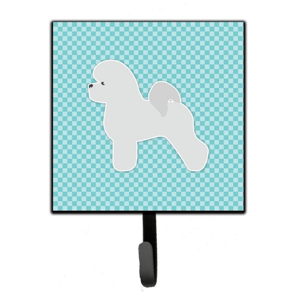 Carolines Treasures Bichon Frise Checkerboard Blue Leash or Key Holder - BB3745SH4