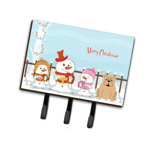 Carolines Treasures Merry Christmas Carolers English Bulldog Fawn Leash or Key Holder - BB2455TH68