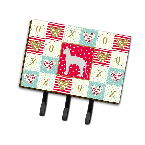 Carolines Treasures 6 x 2 x 9 in. German Rex No.3 Cat Love Leash or Key Holder - CK5622TH68
