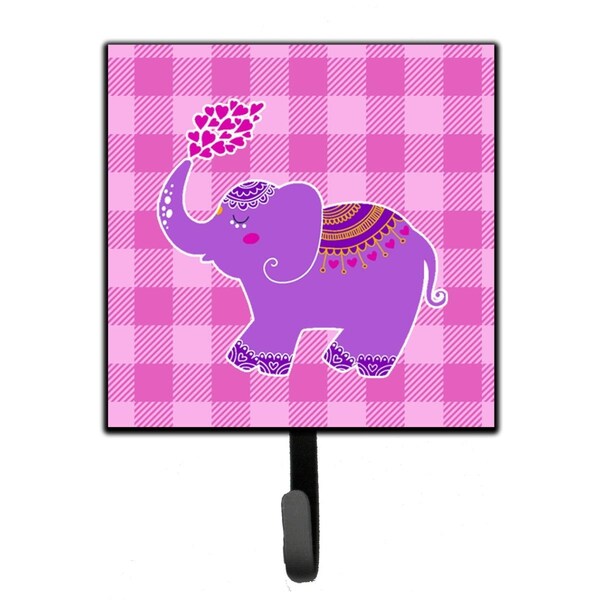 Carolines Treasures Purple Elephant Leash or Key Holder - BB7161SH4