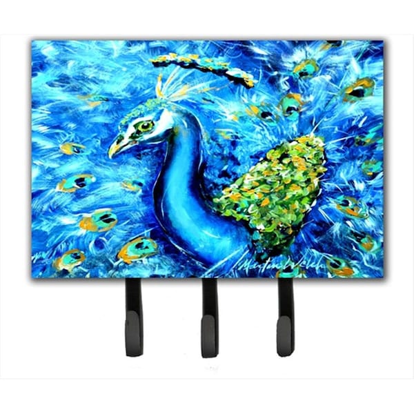 Jensendistributionservices Peacock Straight Up In Blue Leash Or Key Holder - MI1715714