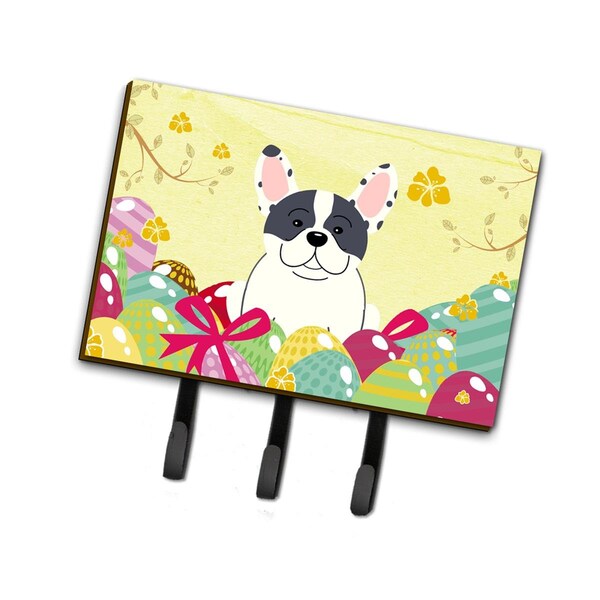 Jensendistributionservices Easter Eggs French Bulldog Piebald Leash or Key Holder - MI2102534