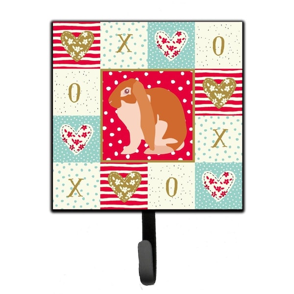 Carolines Treasures 4.25 x 1 x 7 in. English Lop Rabbit Love Leash or Key Holder - CK5389SH4