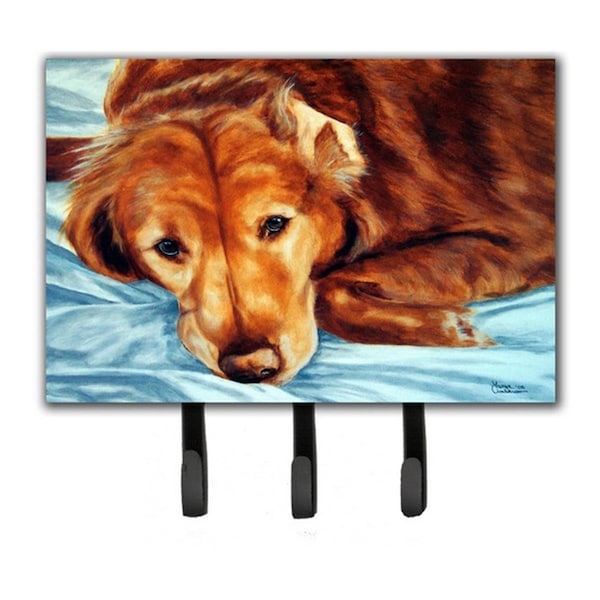 Jensendistributionservices Golden Retriever by Tanya & Craig Amberson Leash or Key Holder - MI1715810