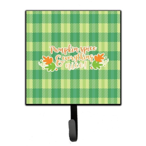 Carolines Treasures Fall Pumpkin Spice Gingham Leash or Key Holder - BB6923SH4
