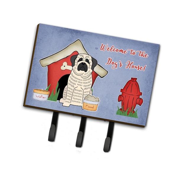 Carolines Treasures Dog House Collection Mastiff Brindle White Leash or Key Holder - BB2770TH68