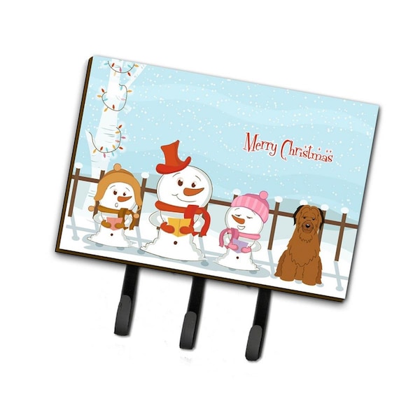 Carolines Treasures Merry Christmas Carolers Briard Brown Leash or Key Holder - BB2413TH68