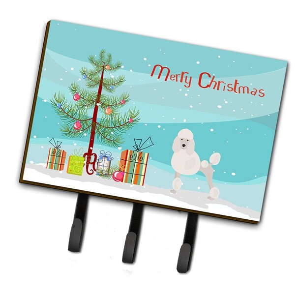 Carolines Treasures Miniature Poodle Christmas Tree Leash or Key Holder - CK3478TH68
