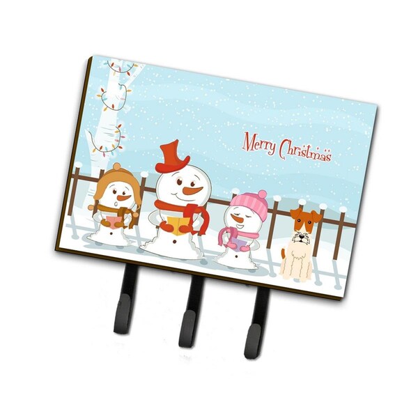 Carolines Treasures Merry Christmas Carolers Wire Fox Terrier Leash or Key Holder - BB2432TH68