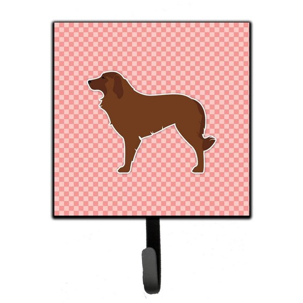 Jensendistributionservices Portuguese Sheepdog Dog Checkerboard Pink Leash or Key Holder - MI1711105