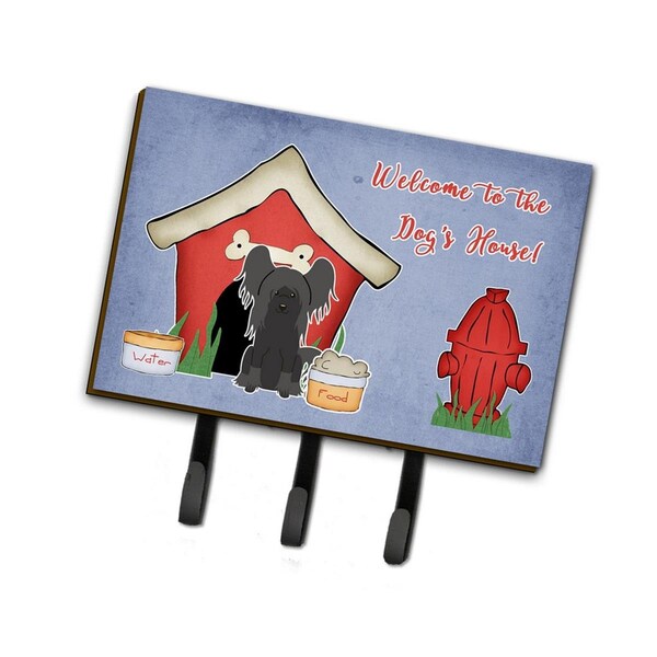 Carolines Treasures Dog House Collection Chinese Crested Black Leash or Key Holder - BB2866TH68