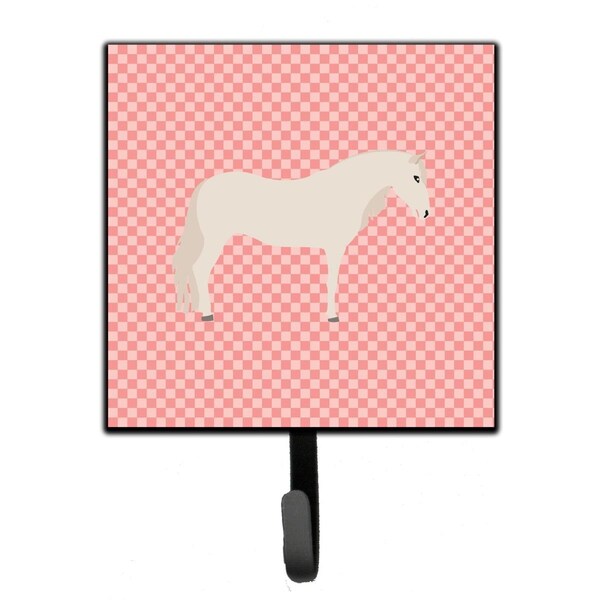 Carolines Treasures Paso Fino Horse Pink Check Leash or Key Holder - BB7905SH4