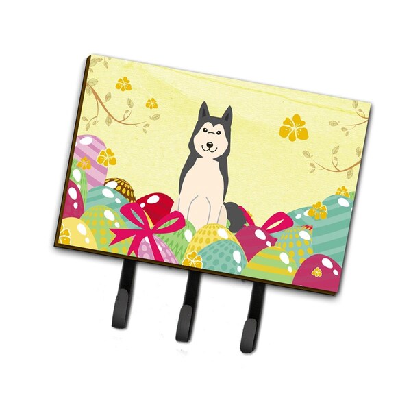 Carolines Treasures Easter Eggs West Siberian Laika Spitz Leash or Key Holder - BB6025TH68