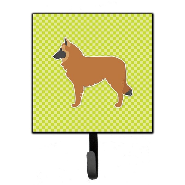 Carolines Treasures Belgian Shepherd Checkerboard Green Leash or Key Holder - BB3861SH4