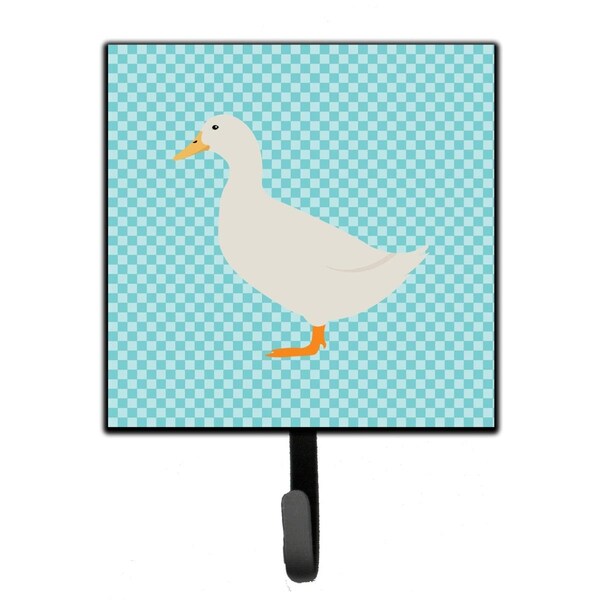 Carolines Treasures American Pekin Duck Blue Check Leash or Key Holder - BB8034SH4