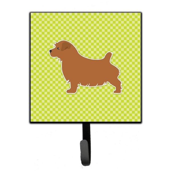 Micasa Norfolk Terrier Checkerboard Green Leash or Key Holder - MI230130