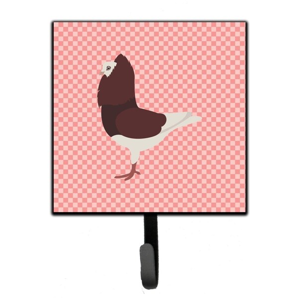 Jensendistributionservices Capuchin Red Pigeon Pink Check Leash or Key Holder - MI2087163